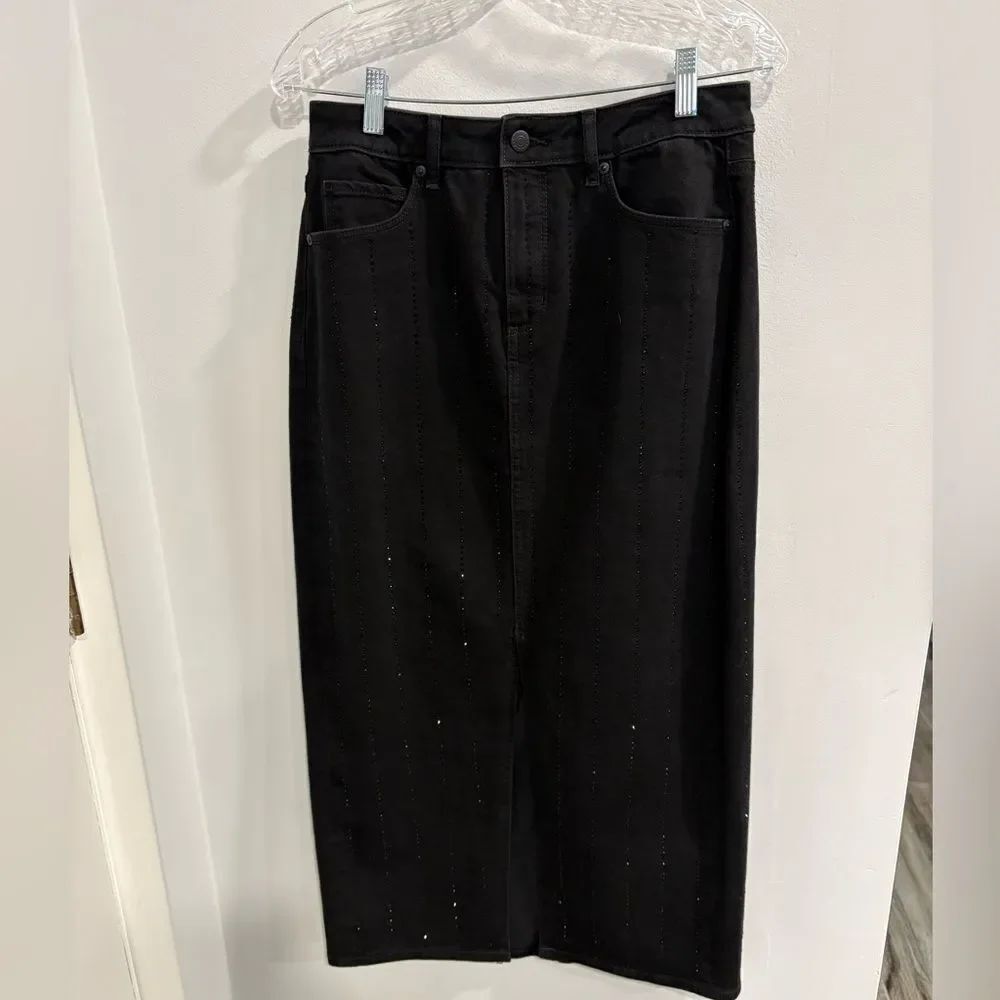 LOFT Charcoal Denim Skirt